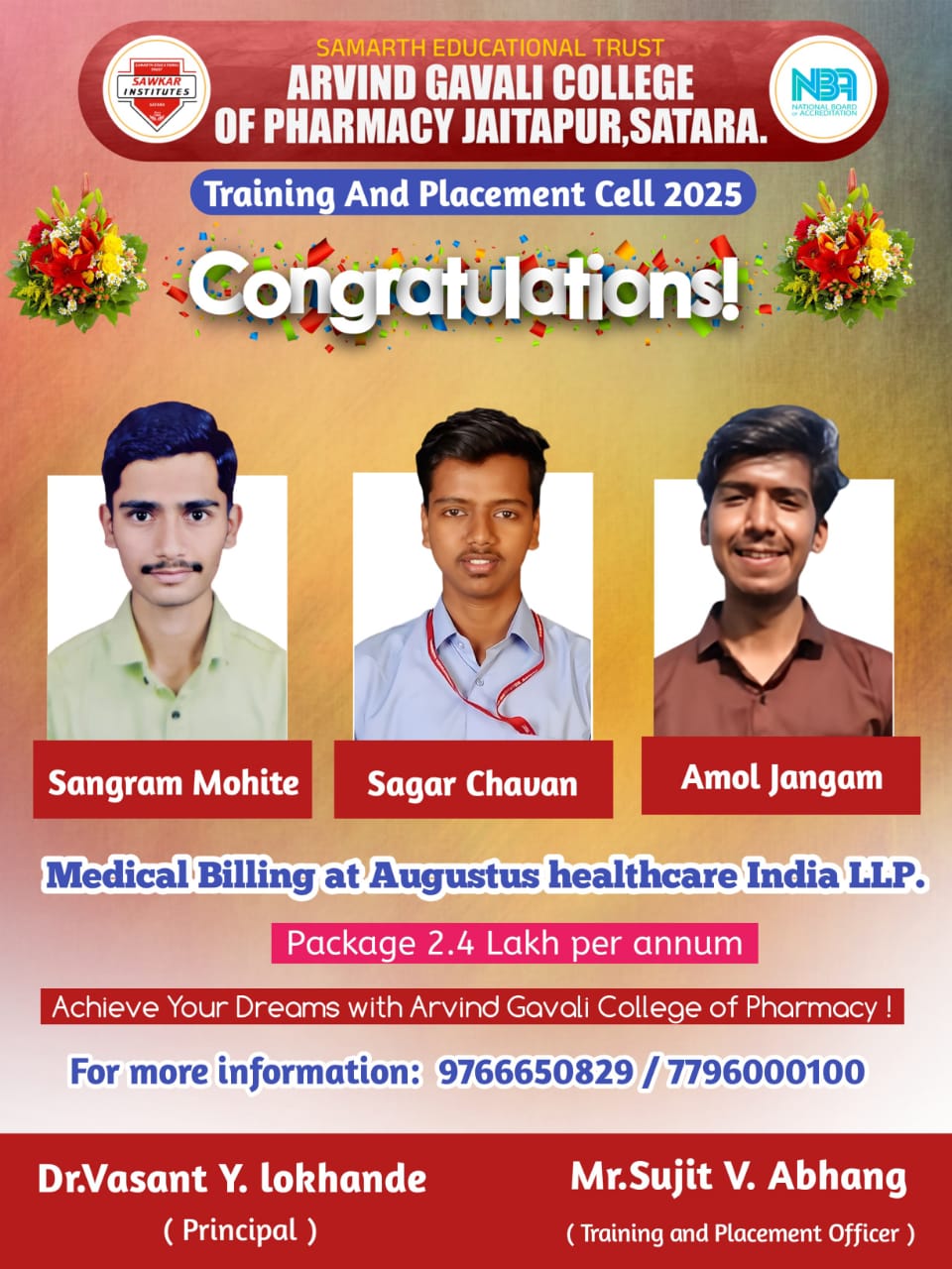 Placement in Augustus Healthcare India LLP