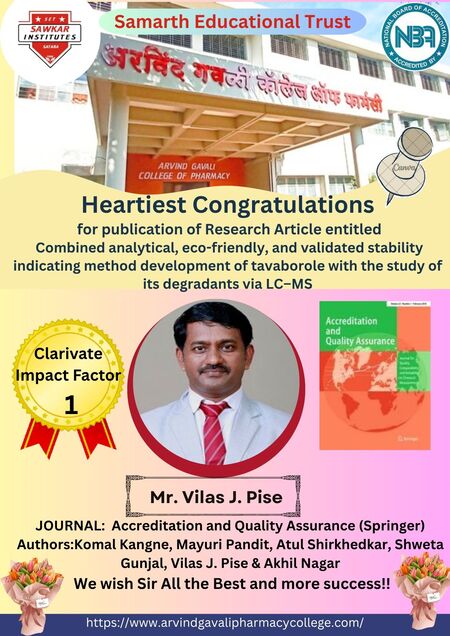 Congratulations for Publication of Research Article